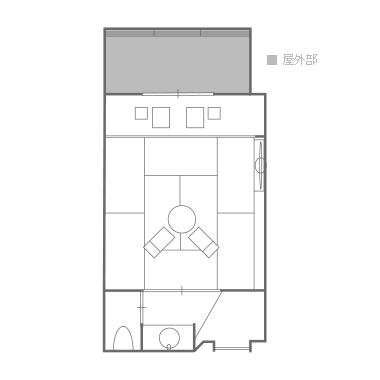 2Fスタンダード客室（和室） 間取り一例